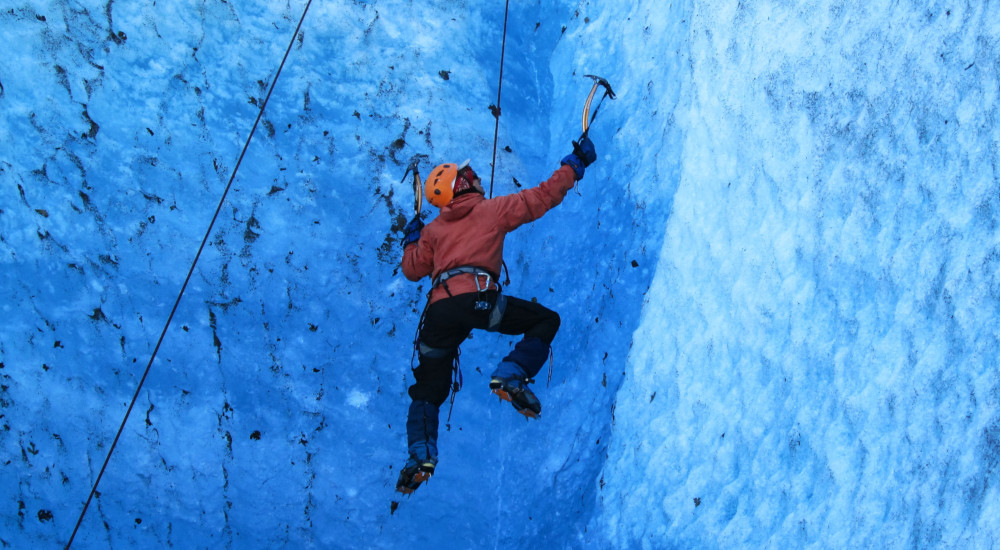 Ice Climbing on the Mendenhall in Juneau