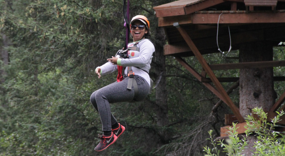 Ziplining in Skagway