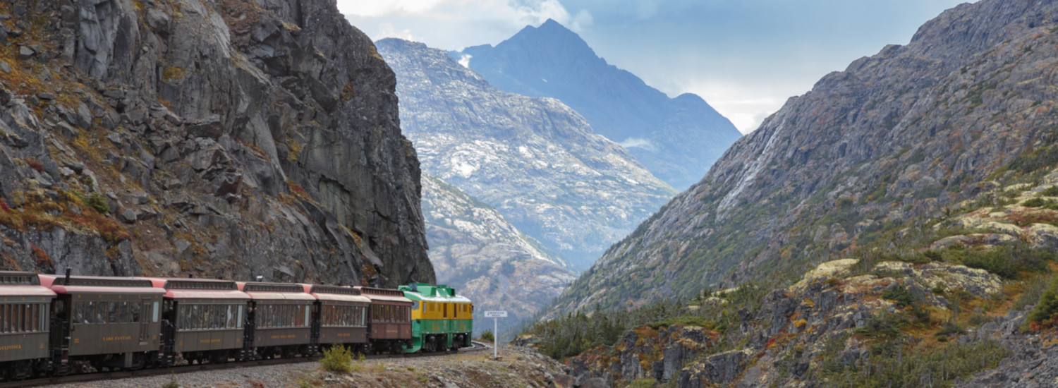 White Pass railroad outside of Skagway