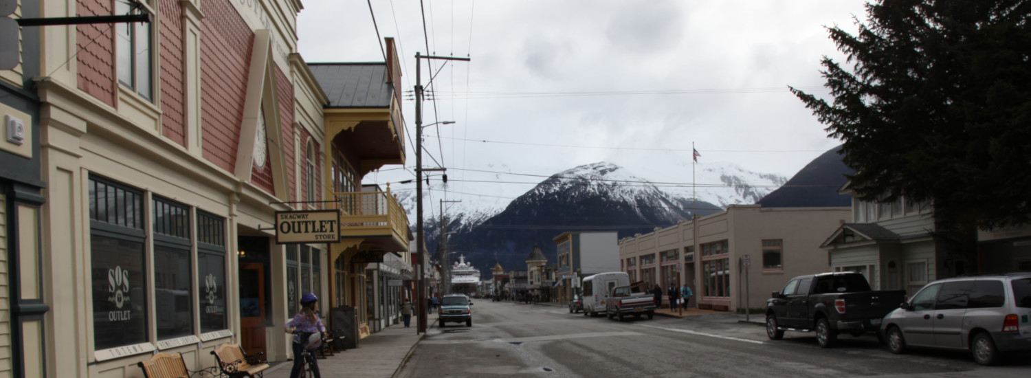 Early season on Broadway in Skagway