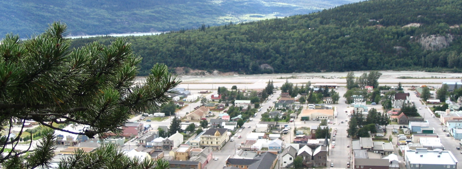 View of downtown and the Skagway River