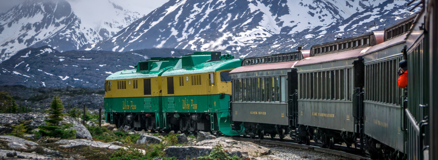 Skagway is home to White Pass and Yukon Railroad