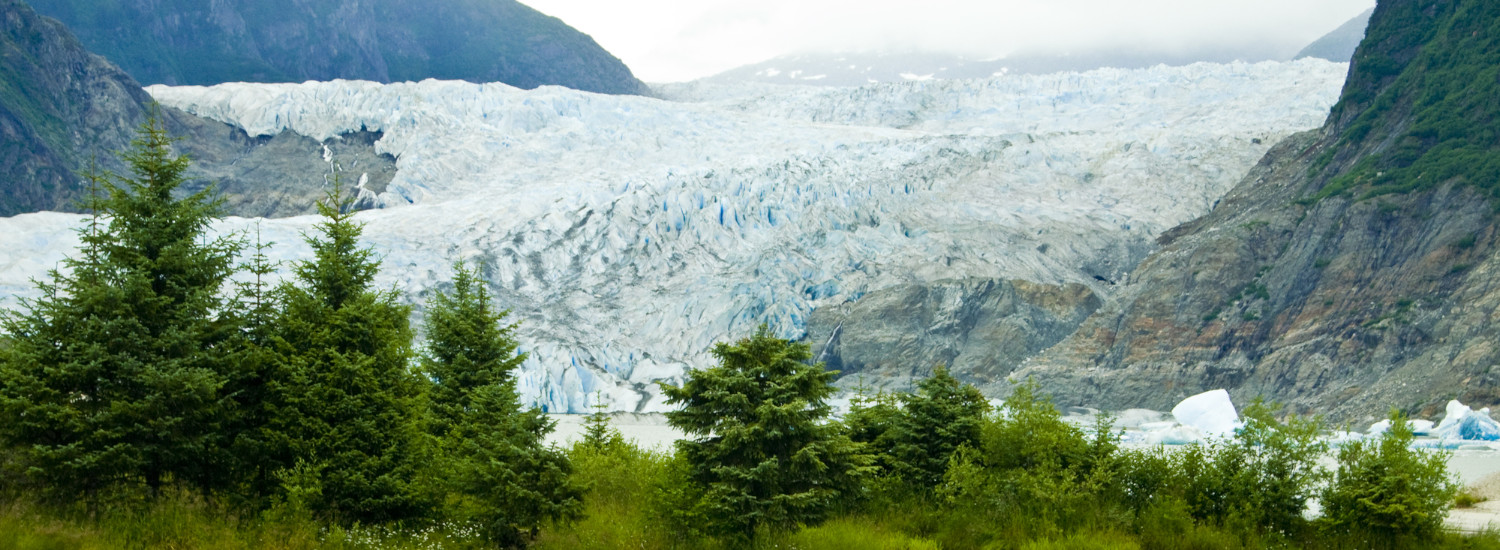 Mendenhall Glacier, just north of Juneau
